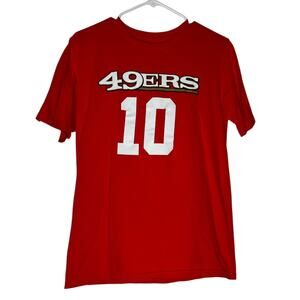 NFL SF 49ers T-shirt in red Garoppolo Number 10 Youth Size XL 18/20